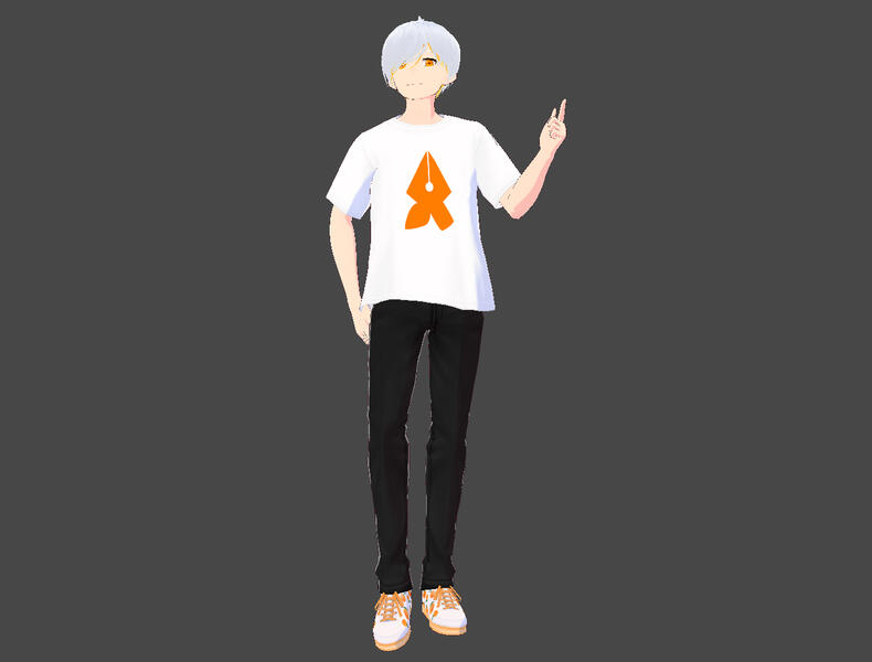 VRoid model made by me! It is a 3D model version of my design, minus all the accessories and jacket due to the limitation of my skills in using the program.